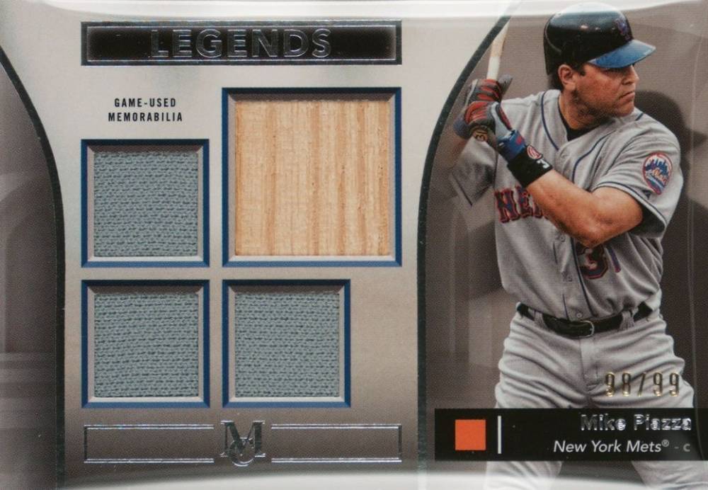 2024 Topps Museum Collection Single-Player Primary Pieces Quad Relics Legends Mike Piazza #MP Baseball Card
