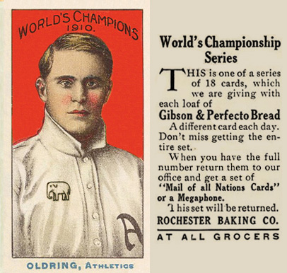 1911 Rochester Baking Rube Oldring # Baseball Card