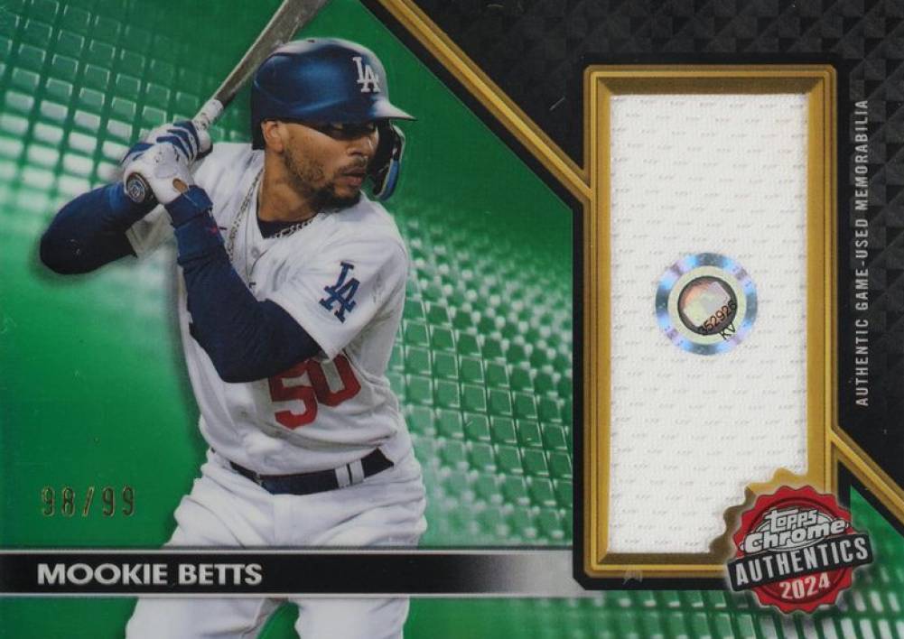 2024 Topps Chrome Topps Chrome Authentics Relics Mookie Betts #TCAMB Baseball Card