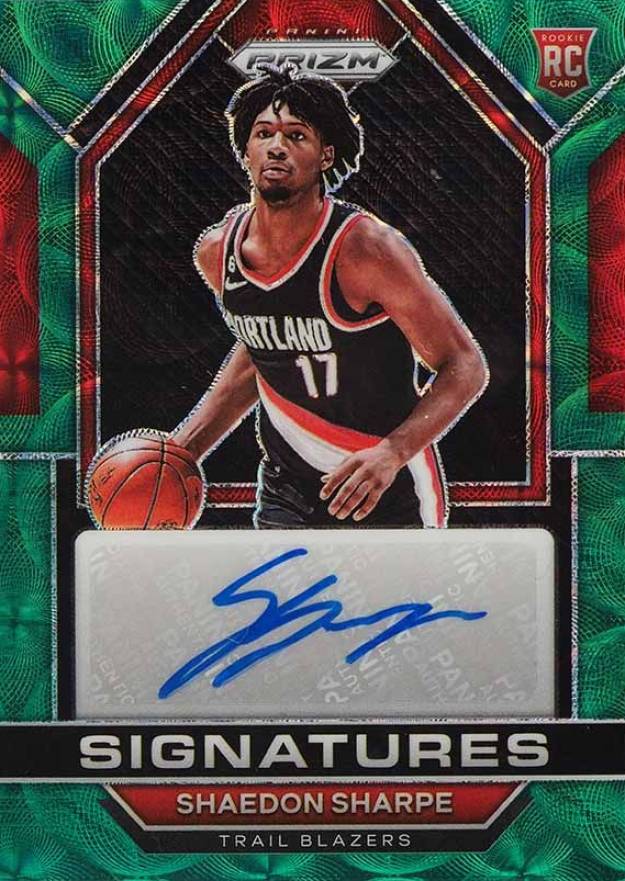 2022 Panini Prizm Rookie Signatures Shaedon Sharpe #RSISHA Basketball Card