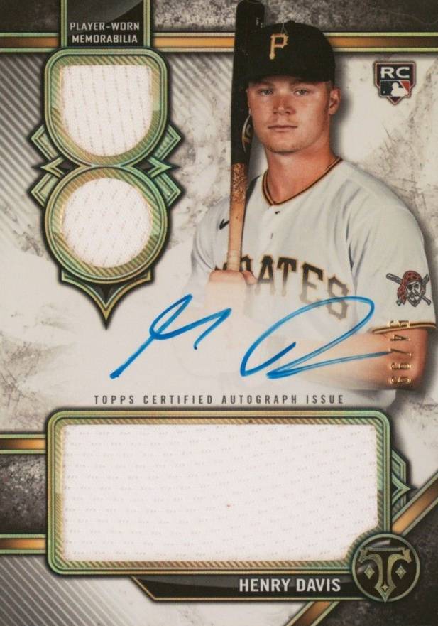 2024 Topps Triple Threads Rookie Autographed Relics Henry Davis #RARHD Baseball Card