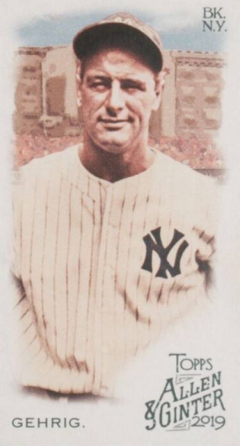 2019 Topps Allen & Ginter Lou Gehrig #4 Baseball Card