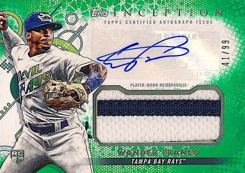 2022 Topps Inception Inception Autographed Patch Wander Franco #IAPWF Baseball Card