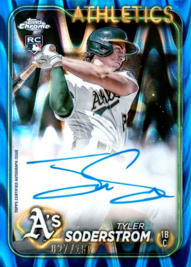 2024 Topps Chrome Rookie Autographs Tyler Soderstrom #RATSO Baseball Card