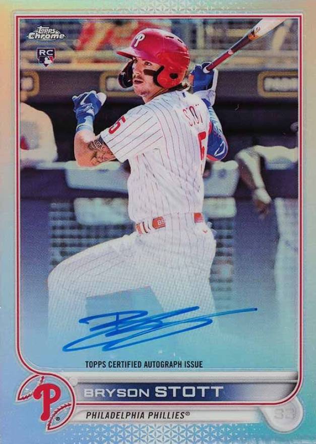2022 Topps Chrome Rookie Autographs Bryson Stott #RABS Baseball Card