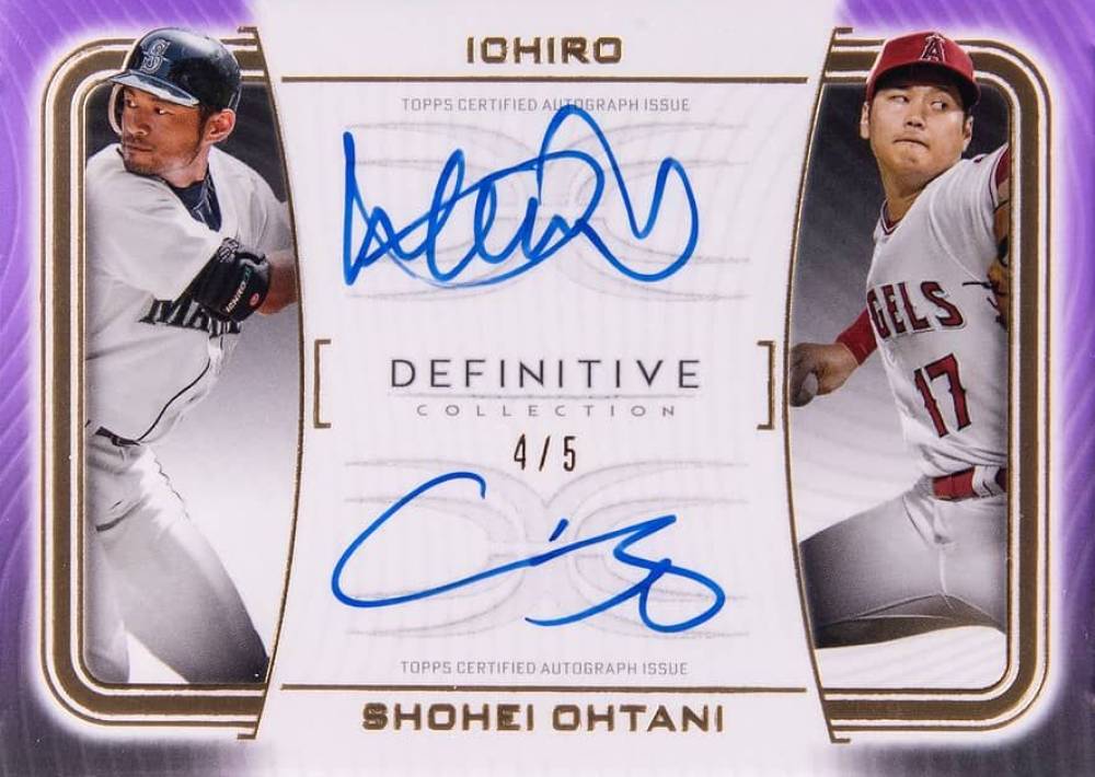 2023 Topps Definitive Collection Dual Autograph Collection Ichiro Suzuki #DACIO Baseball Card