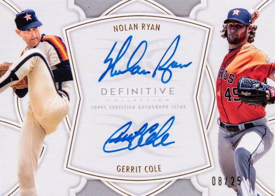 2020 Topps Definitive Collection Dual Autograph Collection Gerrit Cole #RC Baseball Card