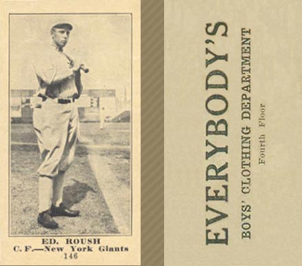 1916 Everybody's Edd Roush #146 Baseball Card