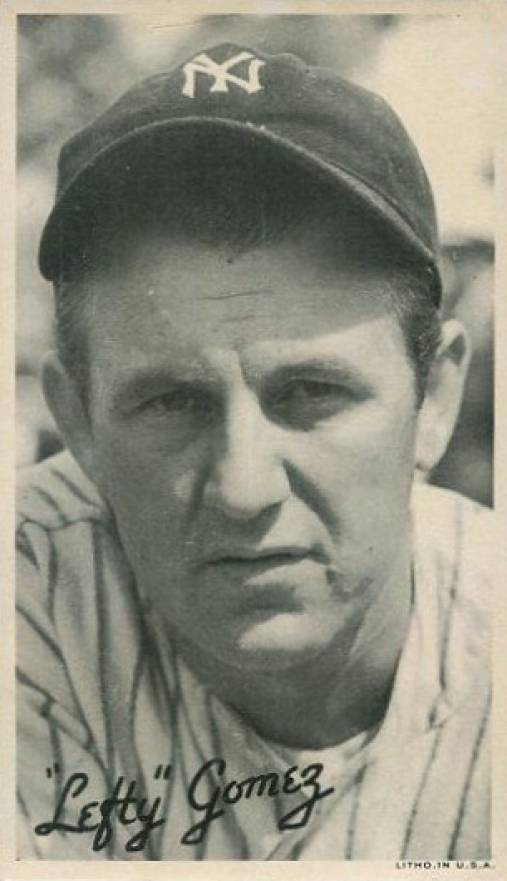 1936 Goudey Premiums-Type 1-Wide Pen Lefty Gomez # Baseball Card