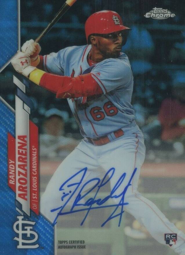 2020 Topps Chrome Rookie Autographs Randy Arozarena #RARAR Baseball Card