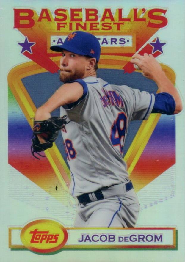 2020 Finest Flashbacks Jacob DeGrom #102 Baseball Card