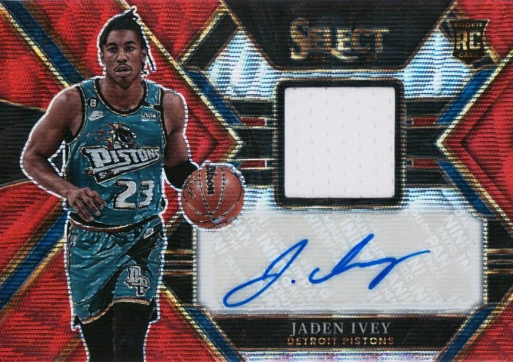 2022 Panini Select Rookie Jersey Autographs Jaden Ivey #RJAJIV Basketball Card