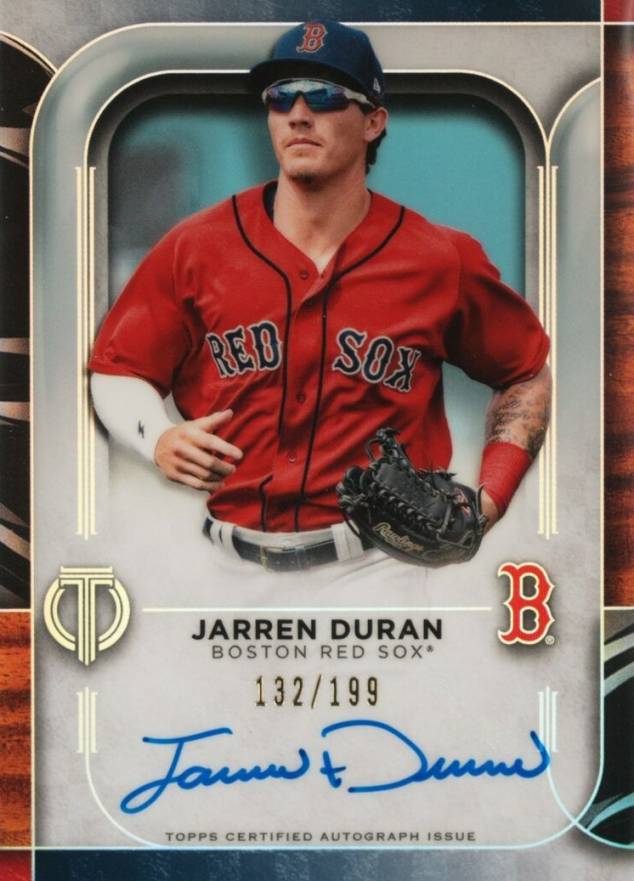 2022 Topps Tribute Tribute Autographs Jarren Duran #TAJDU Baseball Card