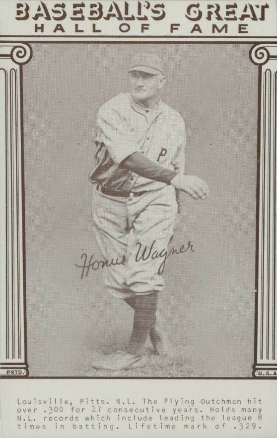 1977 Baseball's Great Hall of Fame Exhibits Honus Wagner # Baseball Card