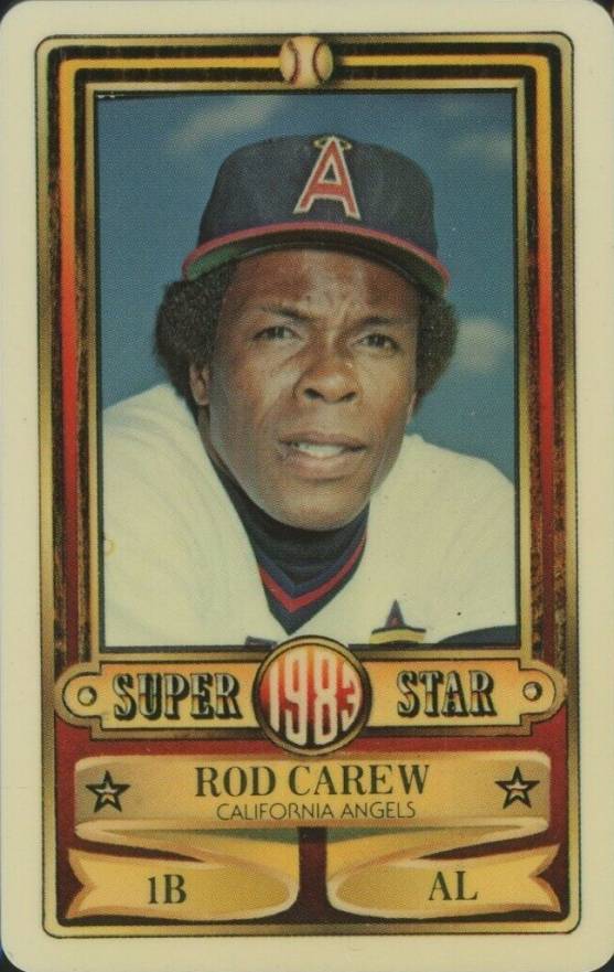 1983 Perma-Graphics Super Star Credit Cards Rod Carew # Baseball Card