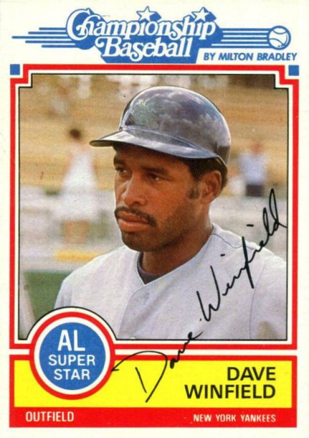 1984 Milton Bradley Dave Winfield # Baseball Card