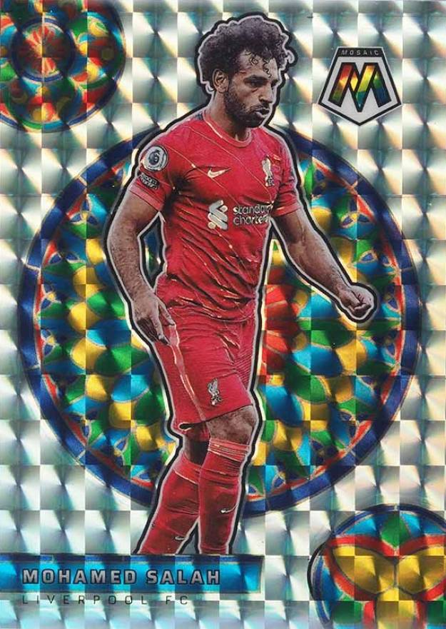 Mohamed Salah stained glass SPP 2024 panini mosaic 2021⁄22 Premier League Mo Salah STAINED GLASS Card