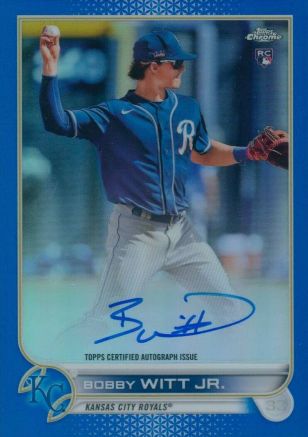 2022 Topps Chrome Rookie Autographs Bobby Witt Jr. #RABW Baseball Card