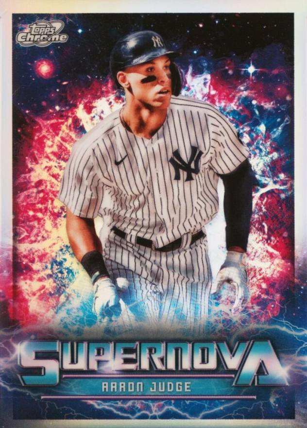 2022 Topps Cosmic Chrome Supernova Aaron Judge #9 Baseball Card