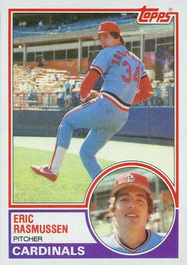 1983 Topps Eric Rasmussen #594 Baseball Card
