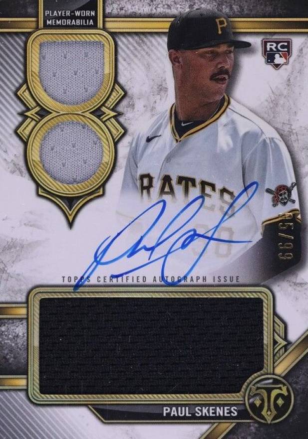 2024 Topps Triple Threads Rookie Autographed Relics Paul Skenes #RARPS Baseball Card