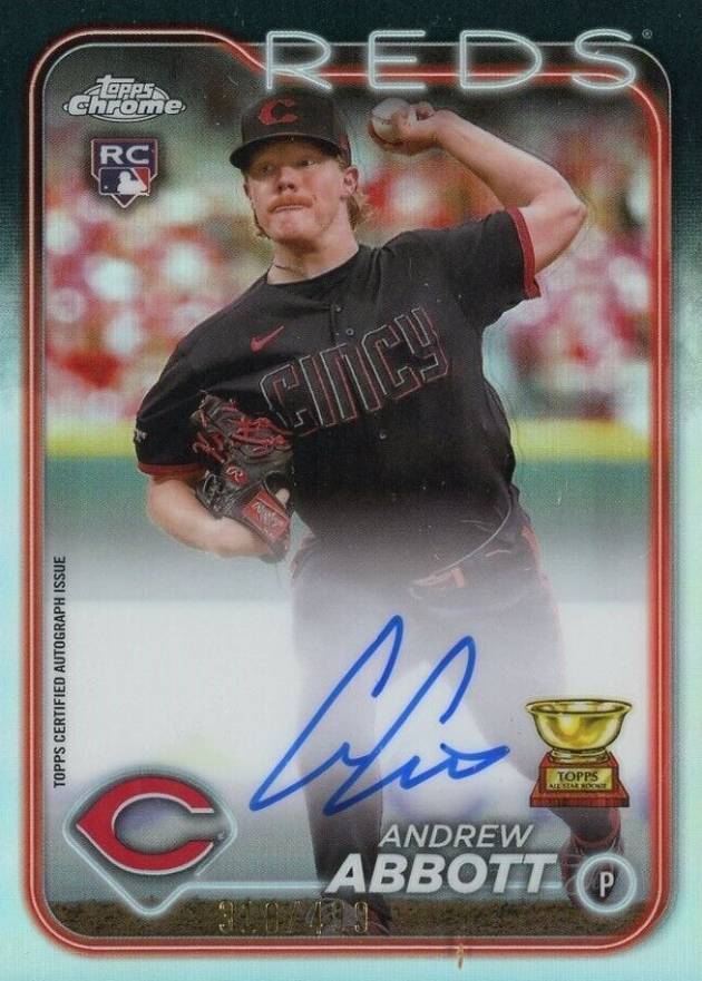 2024 Topps Chrome Rookie Autographs Andrew Abbott #RAAA Baseball Card
