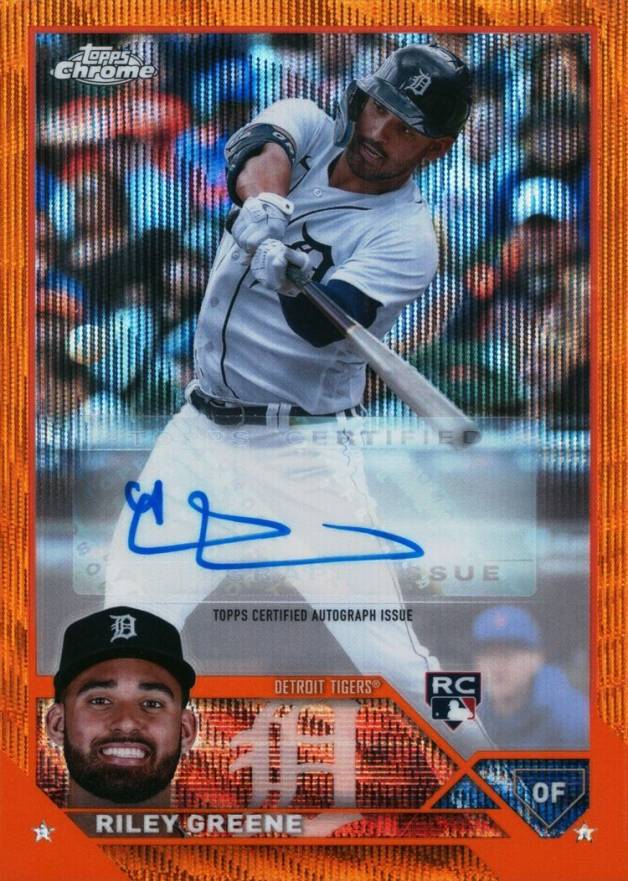 2023 Topps Chrome Update Autograph Riley Greene #ACRG Baseball Card