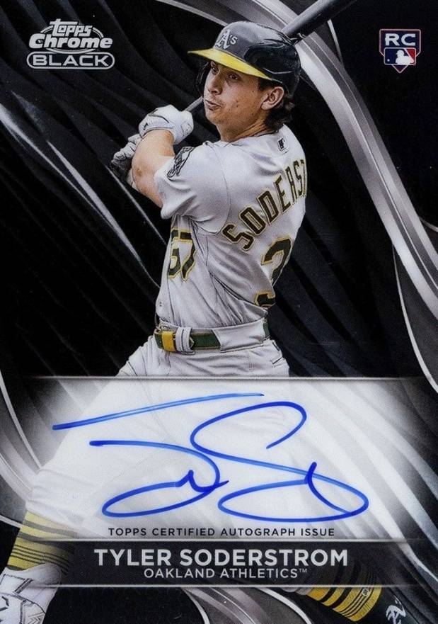 2024 Topps Chrome Black Autographs Tyler Soderstrom #TS Baseball Card