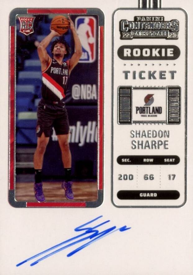 2022 Panini Contenders Shaedon Sharpe #110 Basketball Card