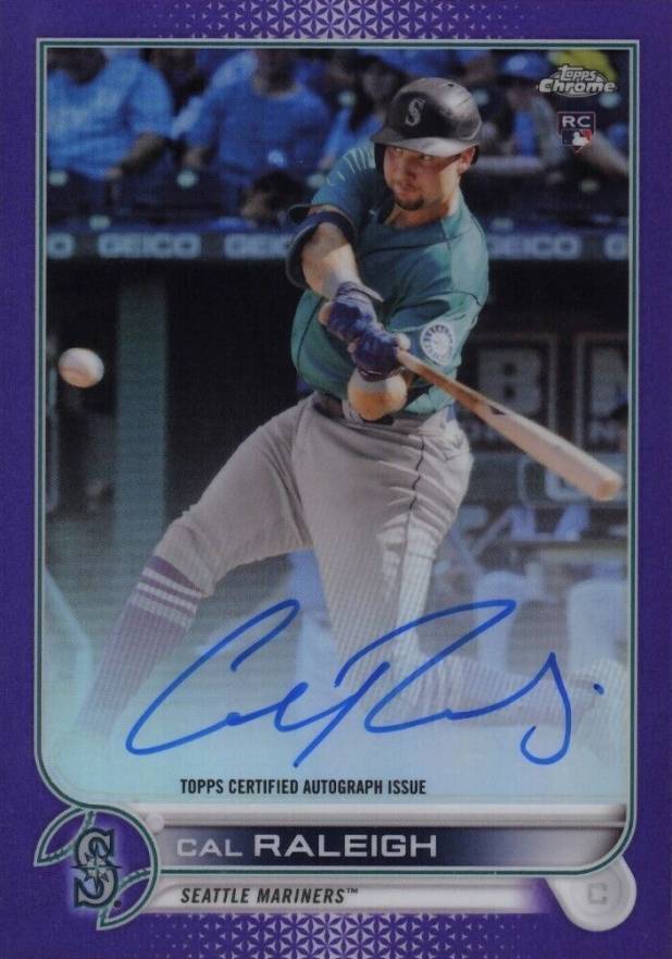 2022 Topps Chrome Rookie Autographs Cal Raleigh #RACR Baseball Card