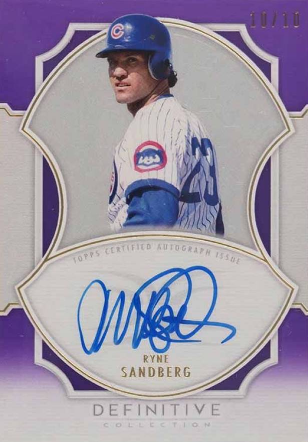 2020 Topps Definitive Collection Framed Autograph Collection Ryne Sandberg #RS Baseball Card