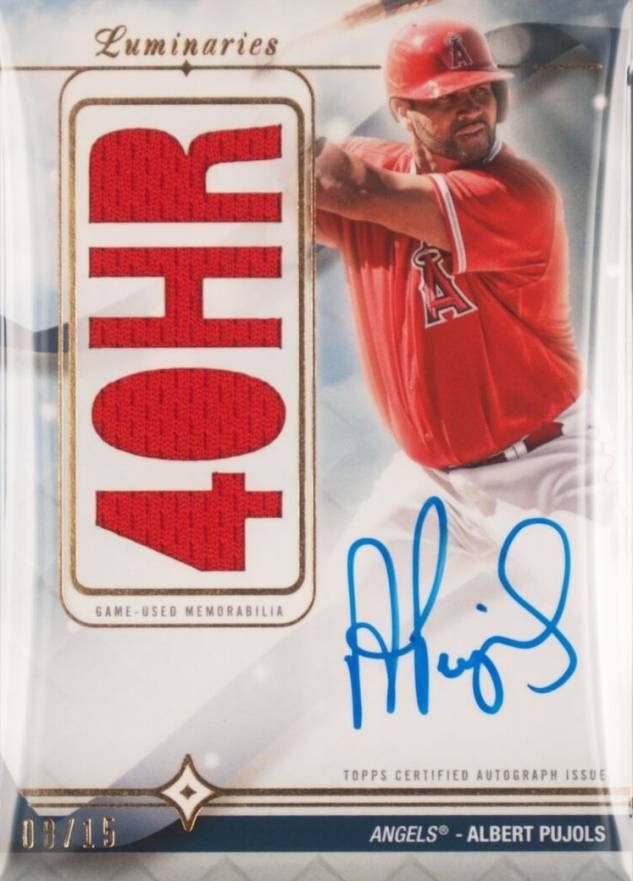 2023 Topps Luminaries Home Run Kings Autograph Relics Albert Pujols #AP2 Baseball Card