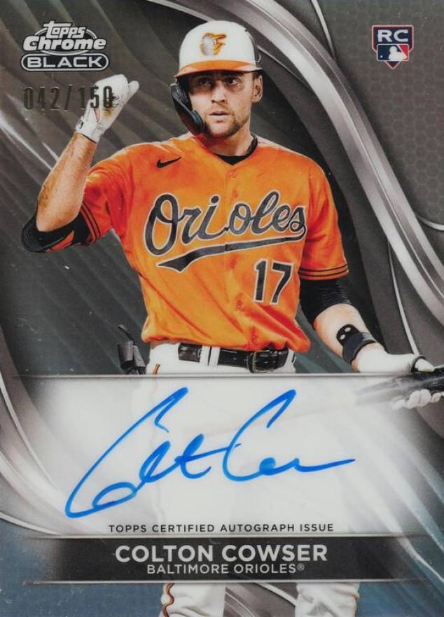 2024 Topps Chrome Black Autographs Colton Cowser #CC Baseball Card