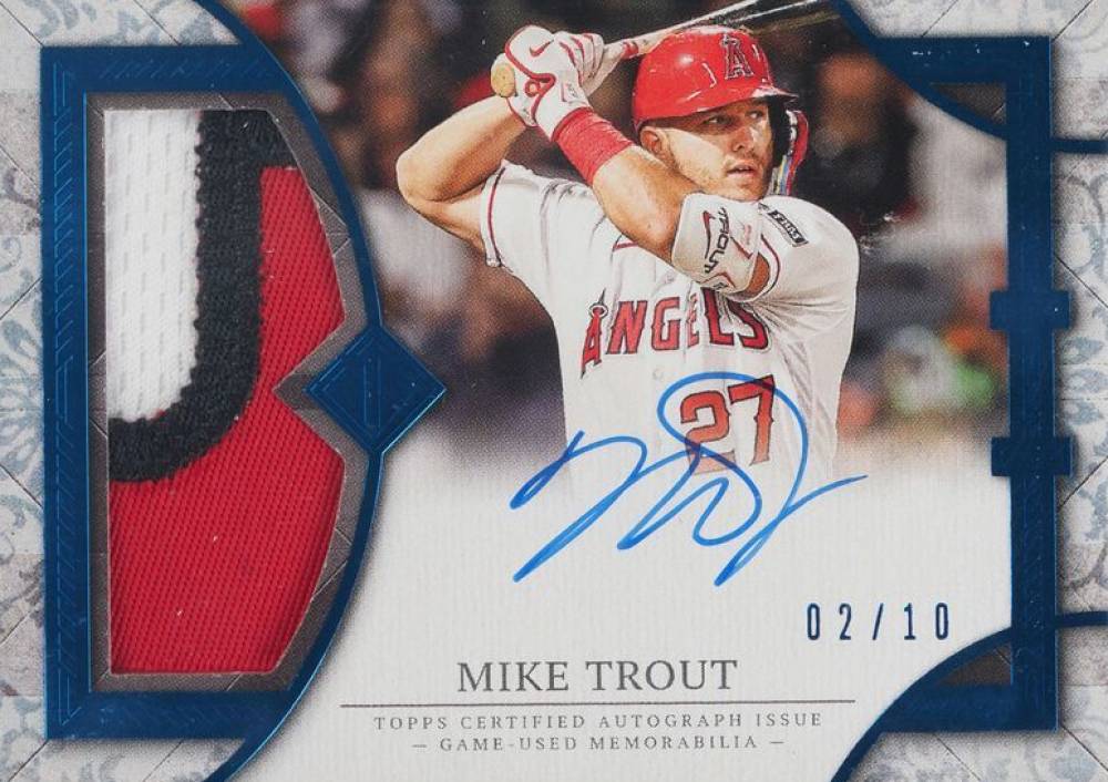 2024 Topps Transcendent Collection Transcendent Collection Patch Autographs Mike Trout #MT Baseball Card