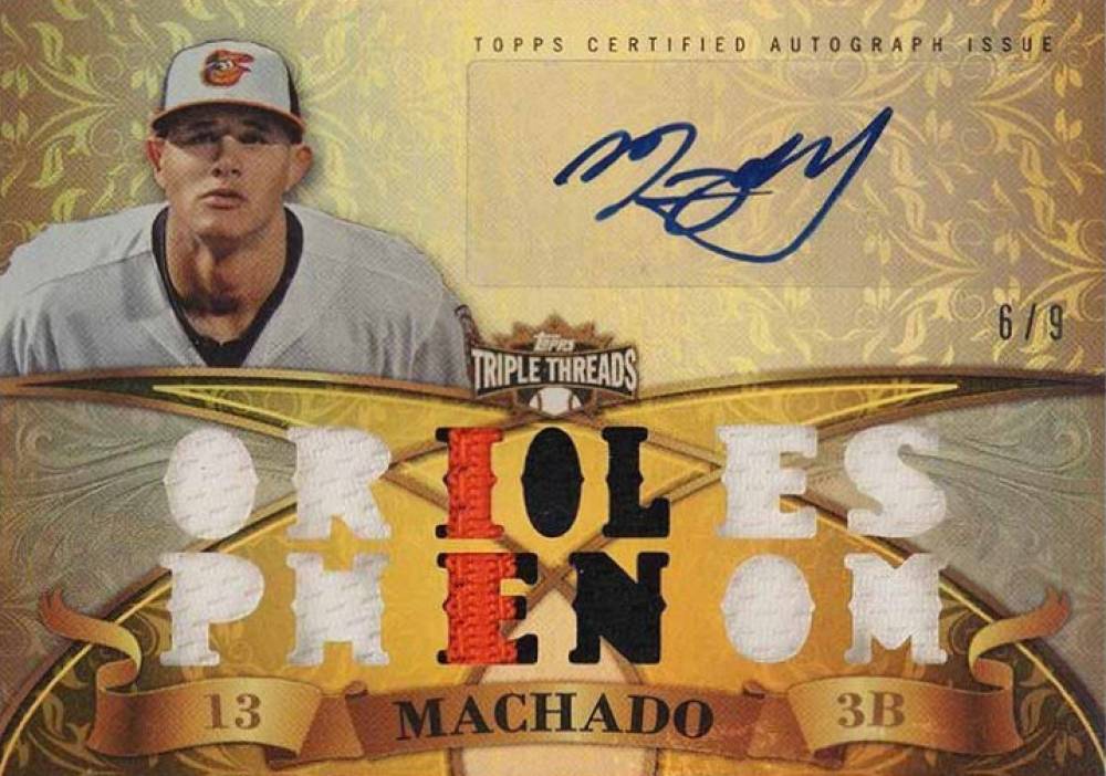 2013 Topps Triple Threads Autograph Relics Manny Machado #MMA2 Baseball Card