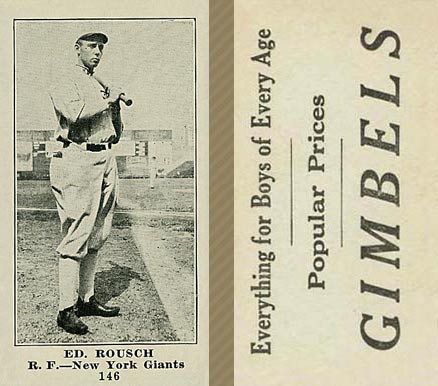 1916 Gimbels Edd Roush #146 Baseball Card