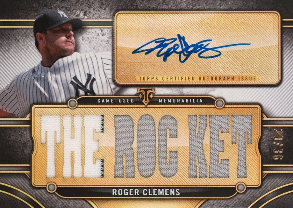 2024 Topps Triple Threads Autograph Relics Roger Clemens #TTARROG Baseball Card