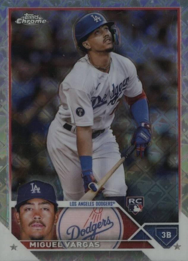 2023 Topps Chrome Logofractor Edition Miguel Vargas #161 Baseball Card