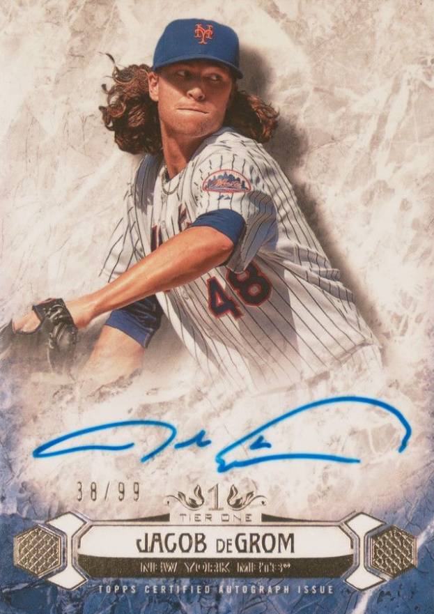 2016 Topps Tier One Breakout Autographs Jacob DeGrom #JD Baseball Card