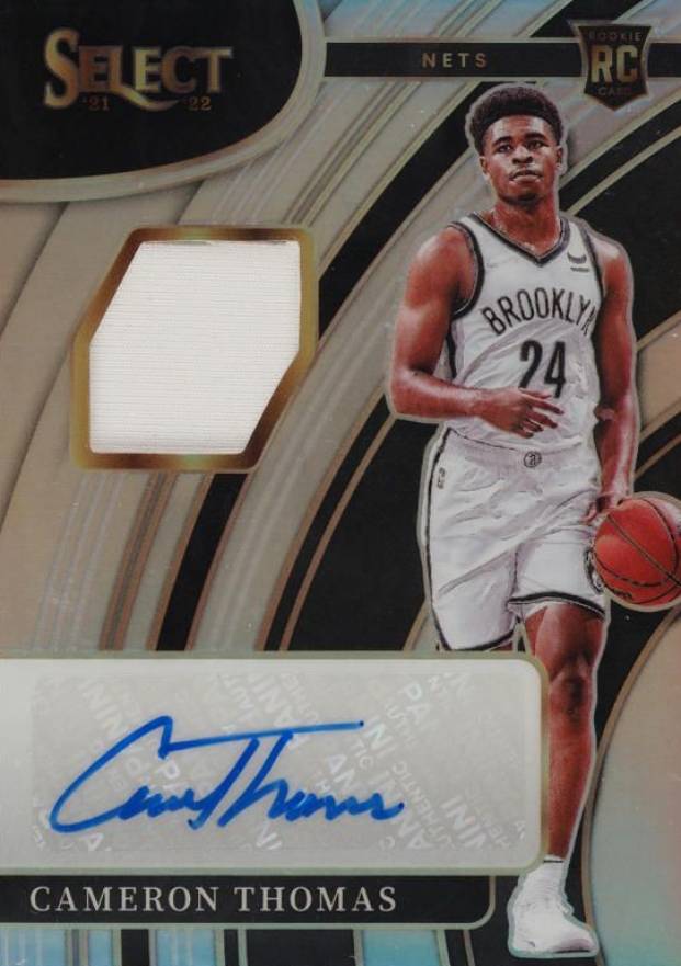 2021 Panini Select Rookie Jersey Autographs Cameron Thomas #RJCTH Basketball Card
