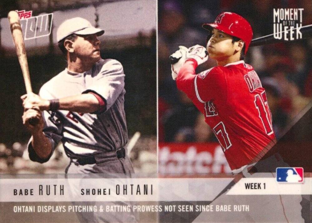 2018 Topps Now Moment of the Week Babe Ruth #MOW1 Baseball Card - VCP ...