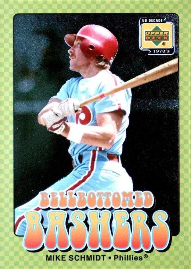 2001 Upper Deck Decade 1970's Bellbottomed Bashers Mike Schmidt #BB5 Baseball Card
