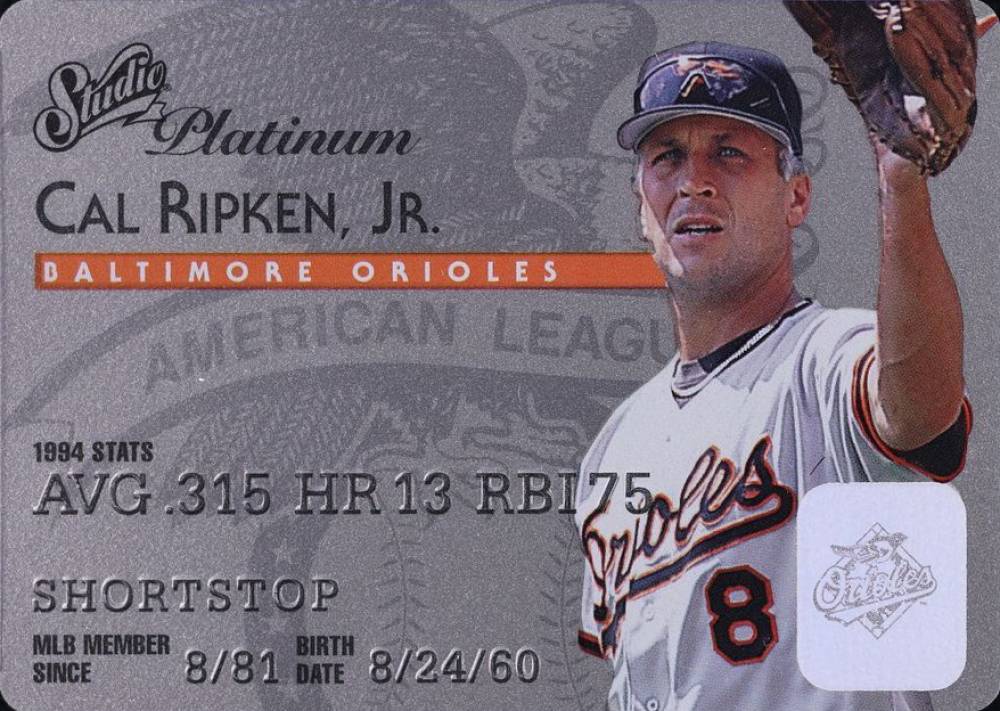 1995 Studio Cal Ripken Jr. #8 Baseball Card