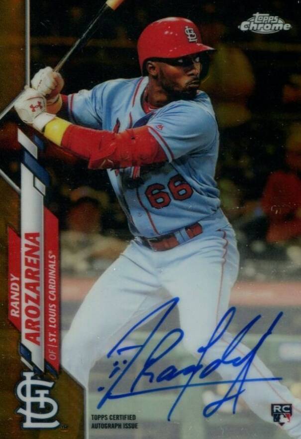 2020 Topps Chrome Rookie Autographs Randy Arozarena #RARAR Baseball Card