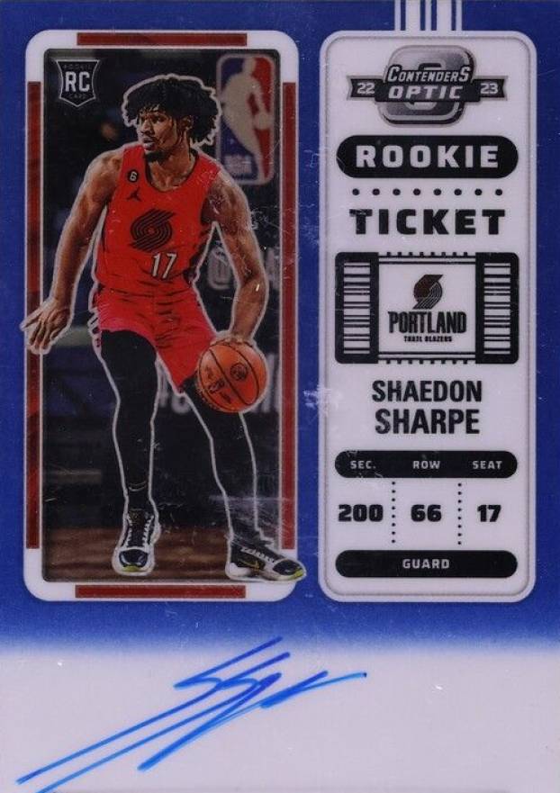 2022 Panini Contenders Optic Shaedon Sharpe #133 Basketball Card