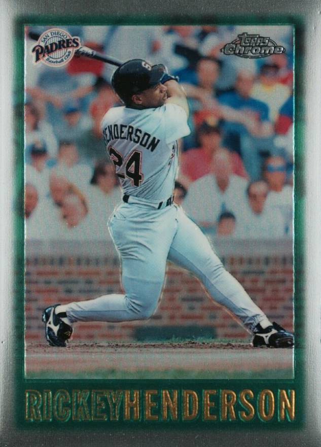 1997 Topps Chrome Rickey Henderson #39 Baseball Card