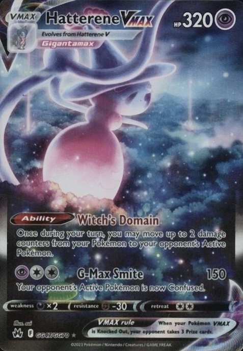 2023 Pokemon Sword & Shield Crown Zenith Full Art/Hatterene Vmax #GG47 TCG  - VCP Price Guide