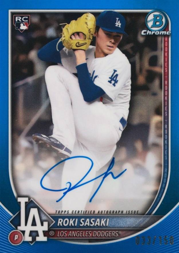 2025 Bowman Chrome Rookie Autographs Roki Sasaki #CRARS Baseball Card