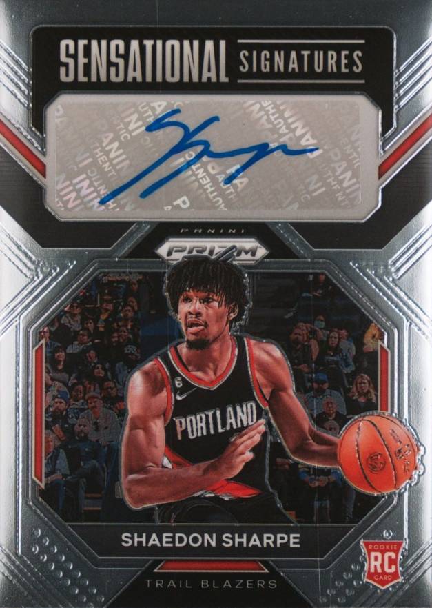 2022 Panini Prizm Sensational Signatures Shaedon Sharpe #SSSR Basketball Card