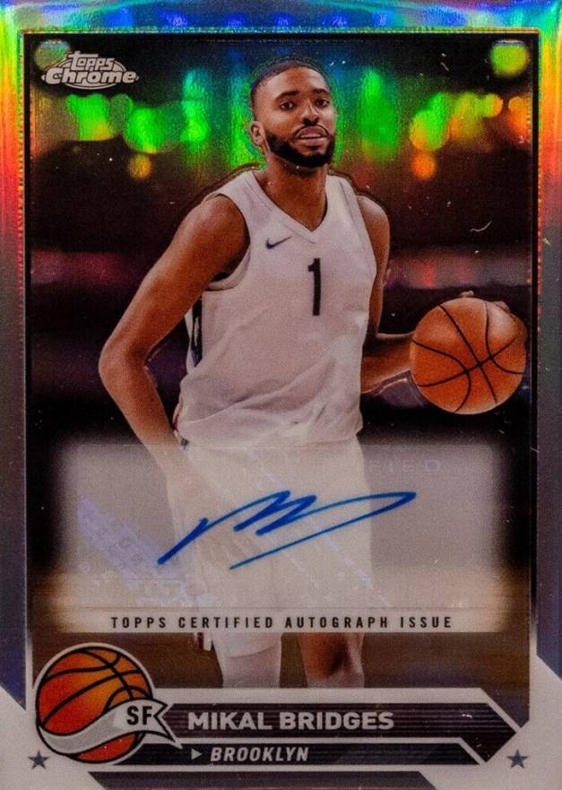 2023 Topps Chrome Topps Chrome Autographs Mikal Bridges #CGMB Basketball Card